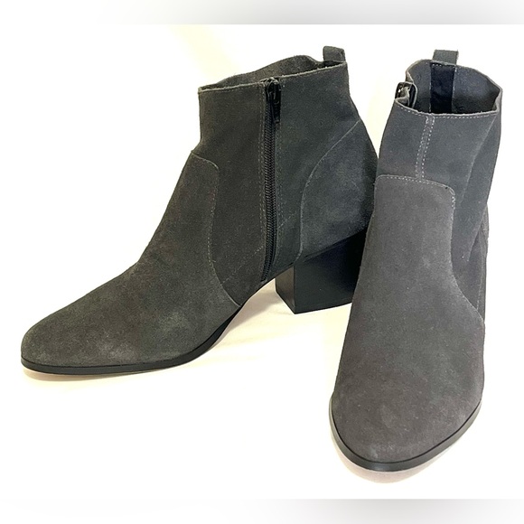 Crown Vintage Saleen Gray Suede Ankle Boots Size 10 - Picture 4 of 10